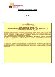 tasas y cuotas colegiales sociedades profesionales (pdf) - Colegio ...
