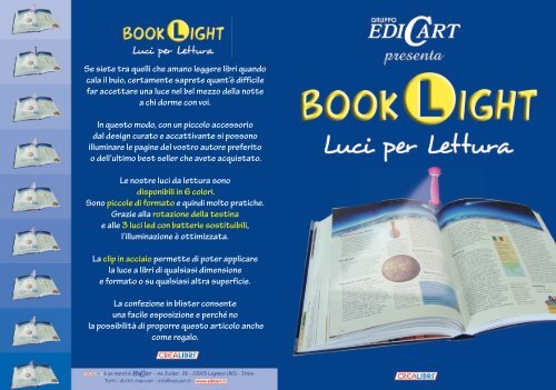 Edicart - Booklight - Luci per lettura Booklight è facile