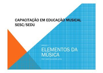 ELEMENTOS DA MÚSICA