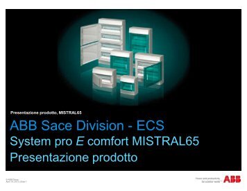 ABB Sace Division - ECS