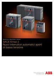 SACE Emax 2 Nuovi interruttori automatici aperti di bassa tensione