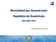 Mortalidad por Desnutrición República de Guatemala