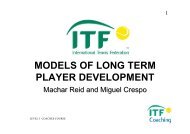 MODELS OF LONG TERM PLAYER DEVELOPMENT