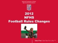 2012 NFHS Football Rules Changes