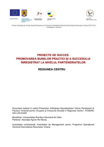 proiecte de succes. promovarea bunelor practici și a ... - STP Centru