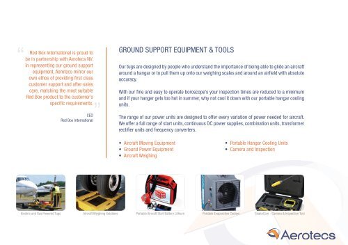 Aircraft Maintenance Tools - Equipment Components - Services www.aerotecs.com