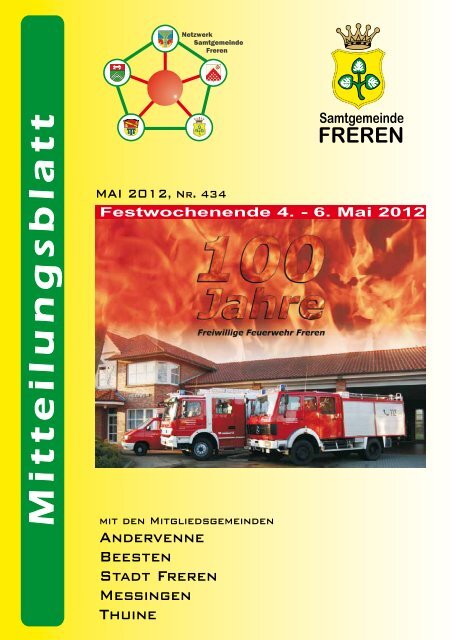 Mittwoch, 02. Mai 2012, 14.30 Uhr, Vitus-Haus - Samtgemeinde Freren