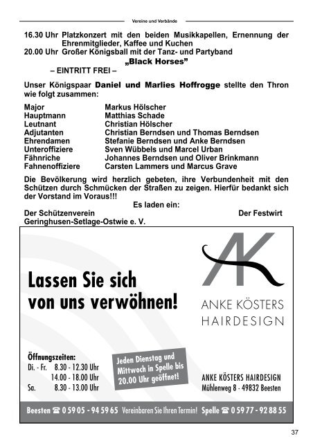 Mittwoch, 02. Mai 2012, 14.30 Uhr, Vitus-Haus - Samtgemeinde Freren