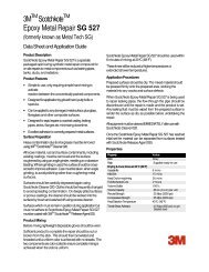 3M Scotchkote Epoxy Metal Repair SG 527 crossscored