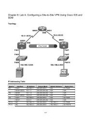 Chapter 8 Lab A Configuring a Site-to-Site VPN Using Cisco IOS and SDM