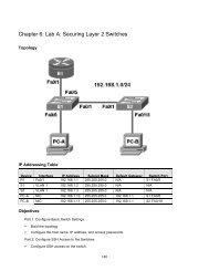 Chapter 6 Lab A Securing Layer 2 Switches