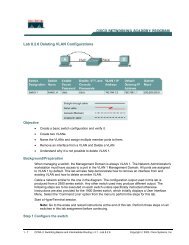 Lab 8.2.6 Deleting VLAN Configurations