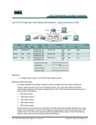 Lab 5.2.5 Configuring Frame Relay Subinterfaces – Instructor Version 1700