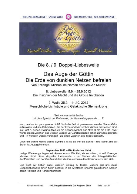 Das Auge Der Gottin Kristallmensch