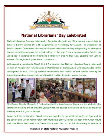 National Librarians’ Day celebrated