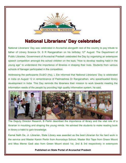 National Librarians’ Day celebrated