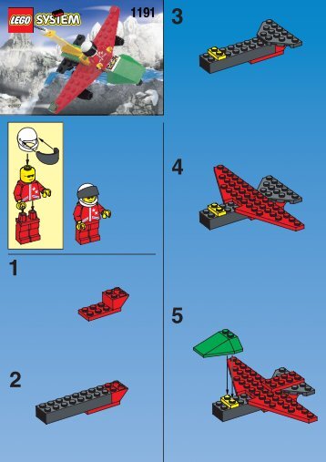 Lego AIR PLANE 1191 - Air Plane 1191 Build.Inst. For 1191 - 1