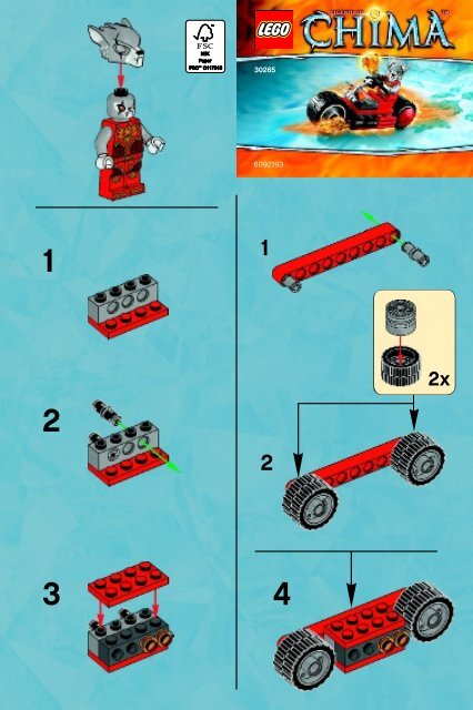 Lego Worriz&rsquo; Fire Bike 30265 - Worriz&rsquo; Fire Bike 30265 Bi 2001/ 2 -30265 V29 - 1