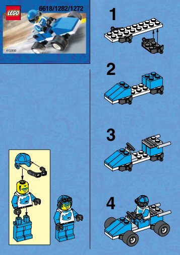 Lego BLUE RACER 1282 - Blue Racer 1282 Build Inst. 6618/1282/1272 - 1