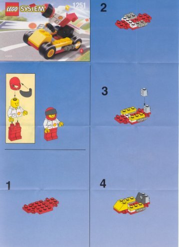Lego SHELL GO-CART 1251 - Shell Go-Cart 1251 Build. Inst. For 1251 - 1
