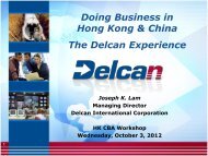 Hong Kong & China The Delcan Experience