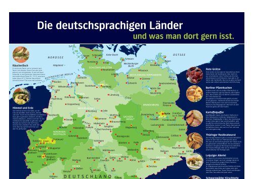 Die deutschsprachigen Länder und was man dort gern isst. - Hueber