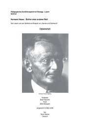 Hermann Hesse – Dichter einer anderen Welt Diplomarbeit