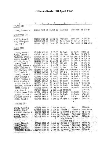Officers Roster 30 April 1945 - The 452nd Bomb Group Association