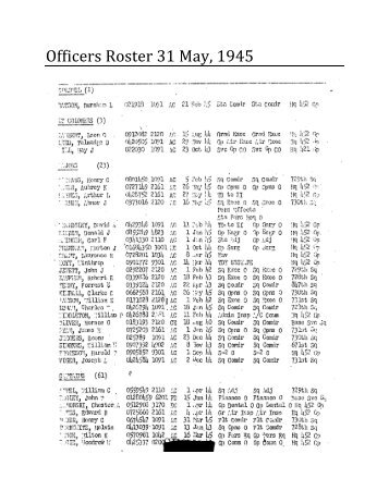 Officers Roster 31 May, 1945 - The 452nd Bomb Group Association