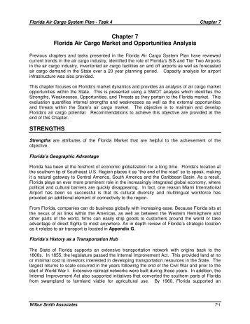 Chapter 7 Florida Air Cargo Market and Opportunities Analysis STRENGTHS