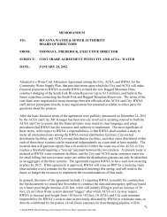Water Cost Allocation Agreement - Rivanna.org