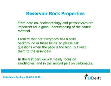 Reservoir Rock Properties