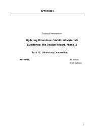 Updating Bituminous Stabilized Materials Guidelines Mix Design Report Phase II