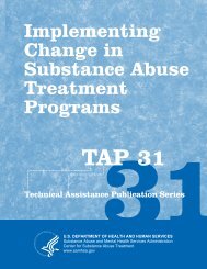 TAP 31 Implementing Change in Substance Abuse ... - SAMHSA Store