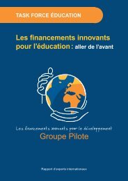 Les financements innovants pour l'Ã©ducation - Groupe pilote sur les ...