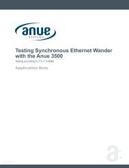 Testing Synchronous Ethernet Wander with the Anue 3500