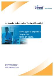 Avalanche Vulnerability Testing (ThreatEx)