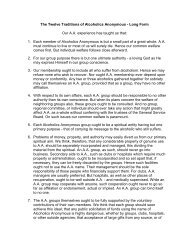 The Twelve Traditions of Alcoholics Anonymous (long form) - Members