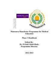 Phase 3 - Mansoura - Manchester programme