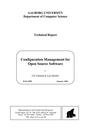 Configuration Management for Open Source Software