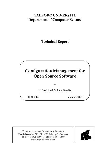 Configuration Management for Open Source Software