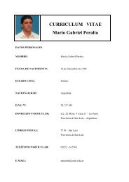 CURRICULUM VITAE Mario Gabriel Peralta