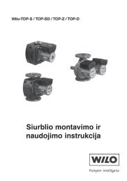 Siurblio montavimo ir naudojimo instrukcija