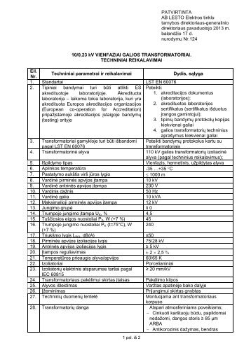 10/0,23 kV vienfaziai galios transformatoriai - Lesto