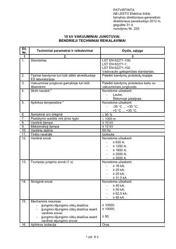 10 kV vakuuminiai jungtuvai - Lesto