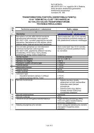 TransformatoriÅ³ pastoÄiÅ³ (skirstomÅ³jÅ³ punktÅ³) 10 kV Ä¯tampos ... - Lesto