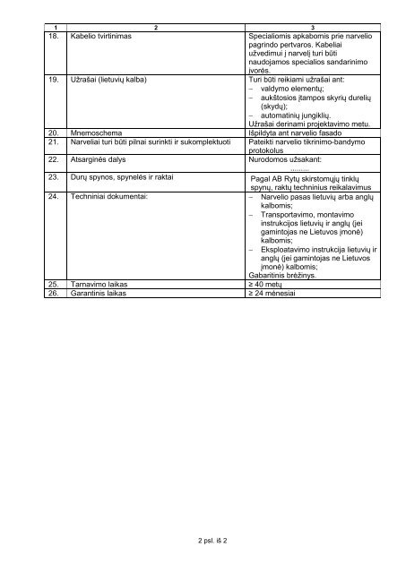 TransformatoriÅ³ pastoÄiÅ³ (skirstomÅ³jÅ³ punktÅ³) 10 kV Ä¯tampos ... - Lesto