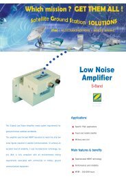 S-Band Low Noise Amplifier for TT&C applications - Zodiac Data ...