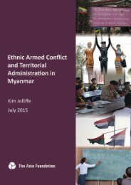 Ethnic Armed Conflict and Territorial Administration in Myanmar