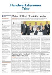 DHB-Ausgabe 18 vom 23. September 2010 - Handwerkskammer Trier